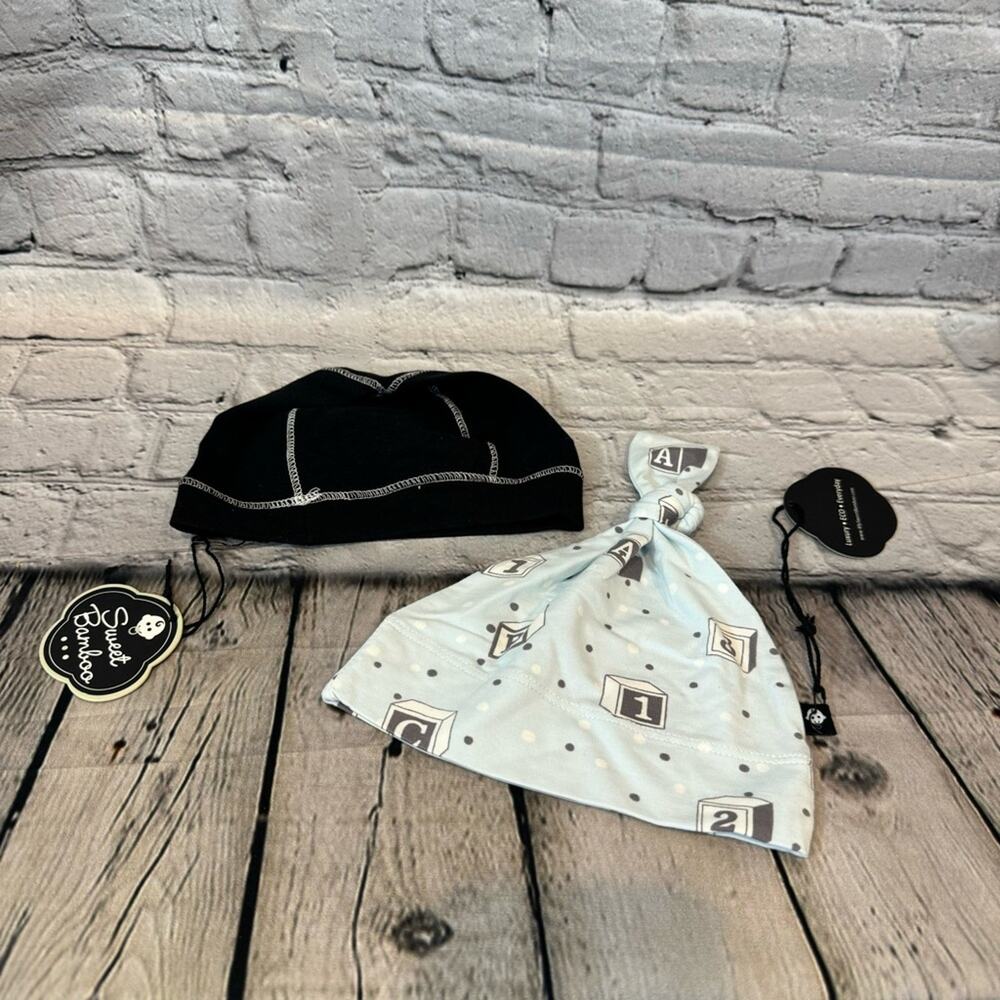 Sweet Bamboo Set of 2 Baby Hats